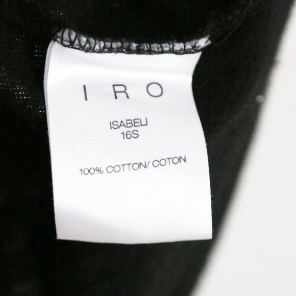 IRO Isabeli Dress Black Size M 100% Cotton Twist Front Light Sweater Knit $245 - Picture 8 of 15
